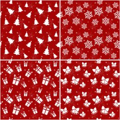 Christmas seamless patterns Vector illustration
