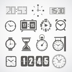 Different slyles of clock N2