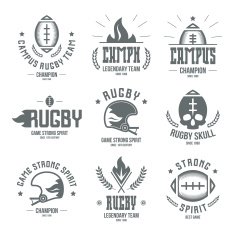 College rugby team badges N3
