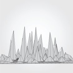 Mountains Vector 3D concept illustration N3