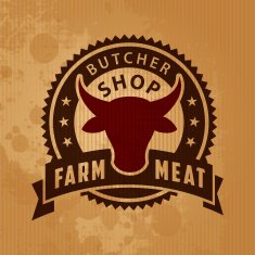 Labels of butcher shop N48
