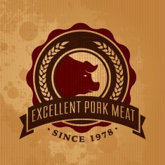 Labels of butcher shop N49