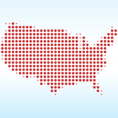USA Dotted Map N2