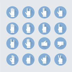 Gesture Icons with Shadow Hands Collection