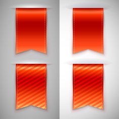 Red ribbon bookmark for books N2