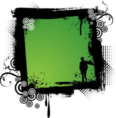 Retro grunge frame