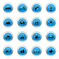Blue Icons - Retro Electronics