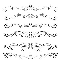 Set of vintage vector dividers N47