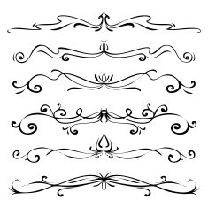 Set of vintage vector dividers N48