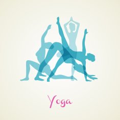 Yoga poses silhouette set N2
