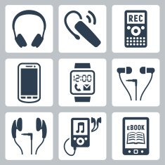 Vector gadgets icons set