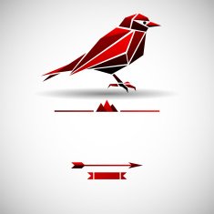 Modern background with triangle bird