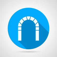 Flat vector icon for brick archway