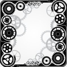 Mechanical cog wheel frame N3