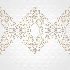 Vector seamless border in Victorian style N63