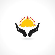 Hand protecting sun