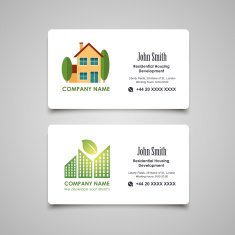 Residential housing developing or rent business card template
