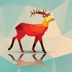 Geometric polygonal deer pattern design vector illustration