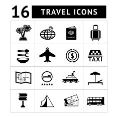 Set icons of travel tourism N2