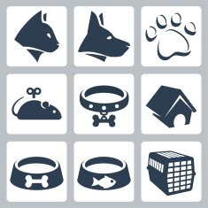 Vector pet icons set