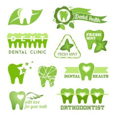 Set of dental design elements N4