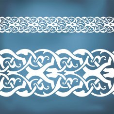 Seamless floral tiling border N10