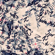 seamless pattern of watercolor letters