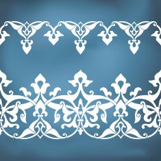 Seamless floral tiling borders N4