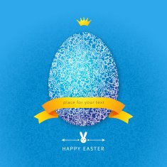 Easter egg with floral elements N19