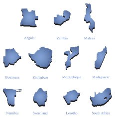 Vector regions of South Africa