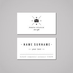 Photo studio business card design concept Logo with photo camera N4