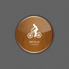Bicycle wood application icons N2