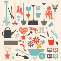 Vector Gardening Tools Set