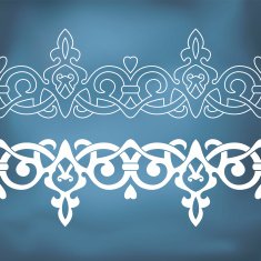 Seamless floral tiling borders N5