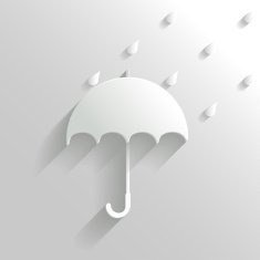 Abstract Umbrella on White Background N4