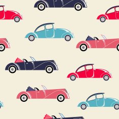 Retro cars seamless pattern