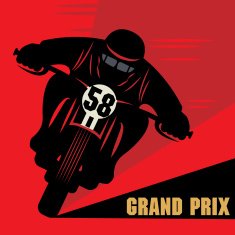Motorcycle race label N4