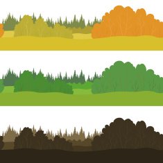 Set seamless landscapes forest
