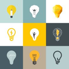 Creative light bulb Collection of design elements