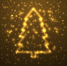 Vector glowing christmas tree