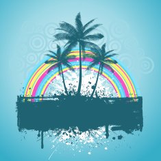 Palm tree grunge