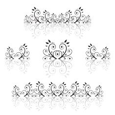 Set of floral ornament
