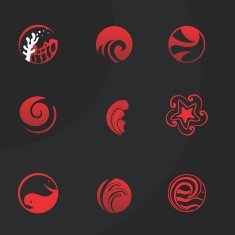 Marine icons set