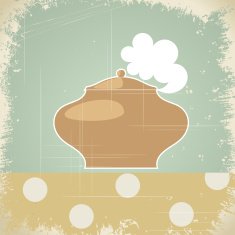Vintage background with the image of pot eps10 N2