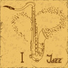 Poster with saxophone N2