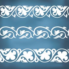 Seamless floral tiling borders N6