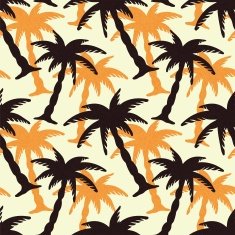 Seamless pattern with coconut palm trees N31