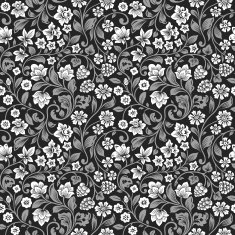 Vector seamless vintage floral pattern N22