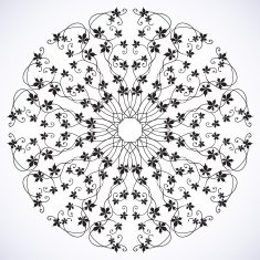 Floral background with a vine N2
