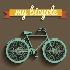 Vector retro style bicycle